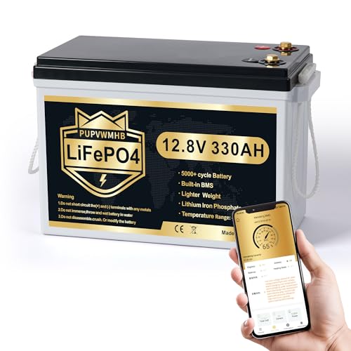 PUPVWMHB 12V 330Ah MINI LiFePO4 Lithium Battery